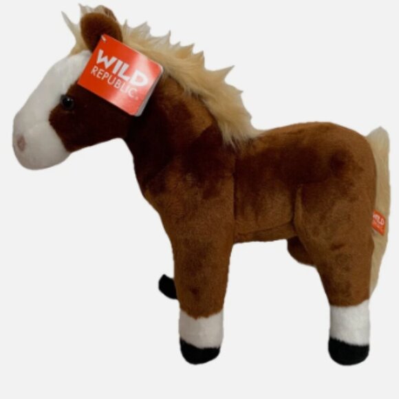 NEW Wild Republic Cuddlekins 12" Brown Equestrian Horse Plush Toy Stuffed Animal - Picture 2 of 5